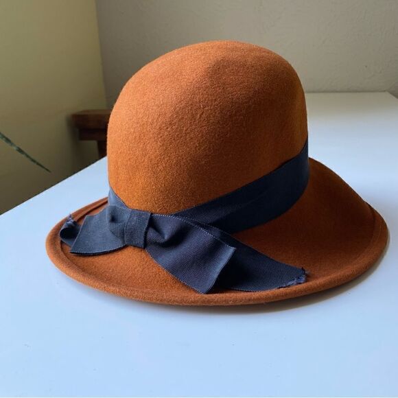 Vintage 1960’s Bollman Tina Too Wool Hat Bow Felt - Picture 8 of 10